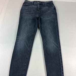 Lucky Brand Jeans Women's 4 Ankle Bridgette Skinny Dark Blue Faded Stretch Denim